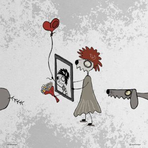 Illustrazione di Valerio Magini - Wolfina e il quadro animato