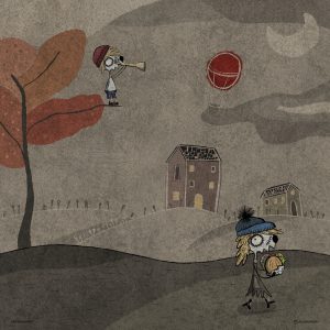 Illustrazione di Valerio Magini - Wolfini in campagna