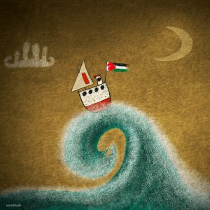 Global Sumud Flotilla - Clip00180 - Illustrazione di Valerio Magini