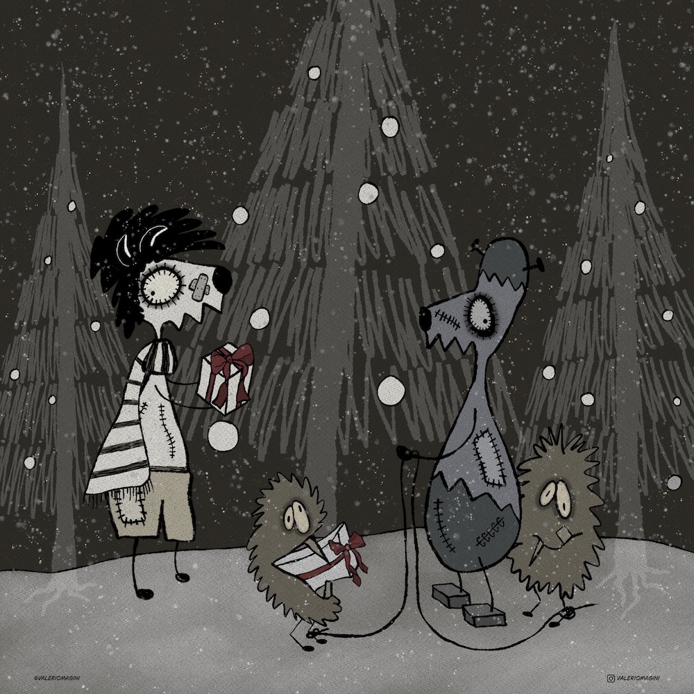 I regali agli amici - Clip0064 - illustrazione di Valerio Magini
