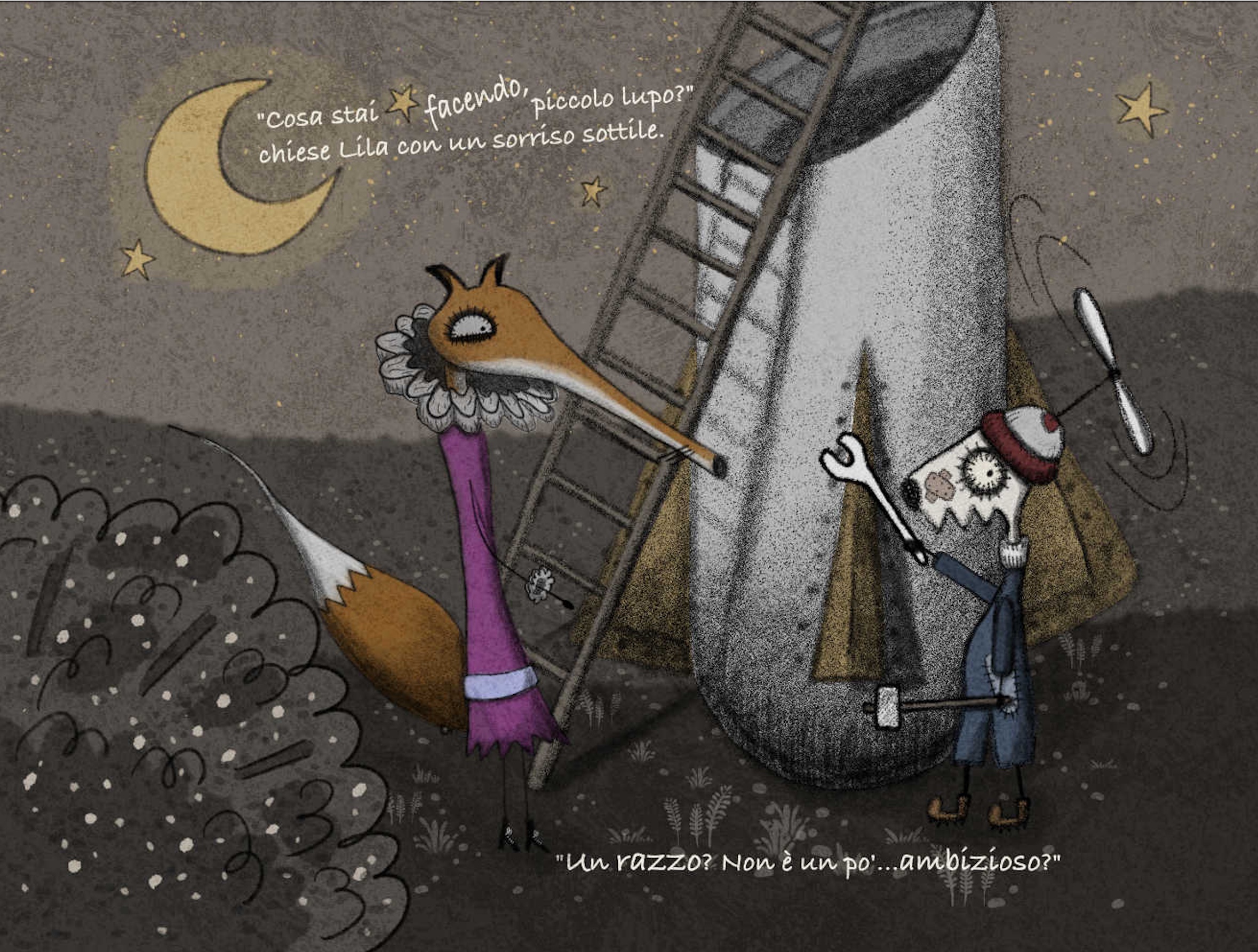 Immagine (2) tratta dal libro Wolfy e la Luna di Valerio Magini